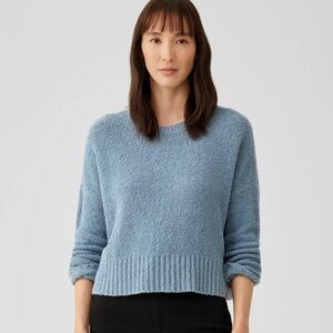 Eileen Fisher Cotton Fluff Crew Neck Top